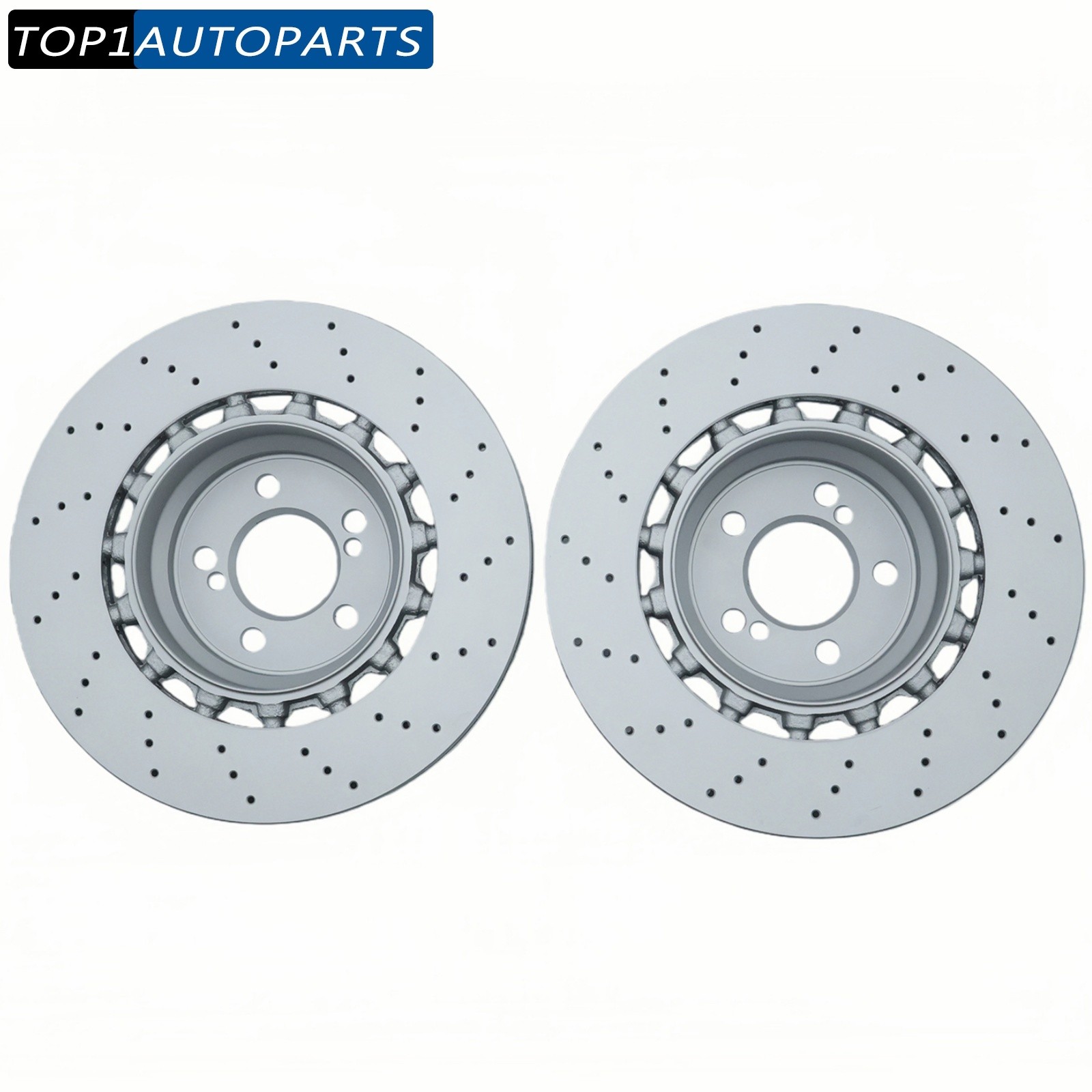 2X Rear 370mm Disc Brake Rotors Fits BMW F80 F82 F83 F87 M2 M3 M4 2015-2020 3.0L