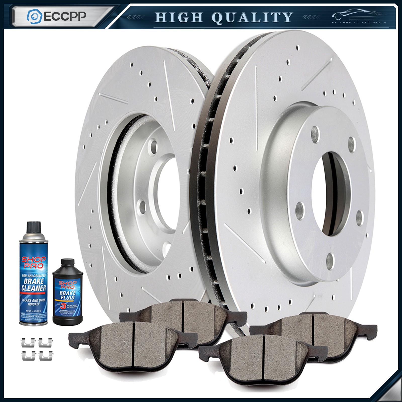 Front Ceramic Brake Pads And Rotors For Mazda 3 04 05 06 07 08 09 10 11 12 13