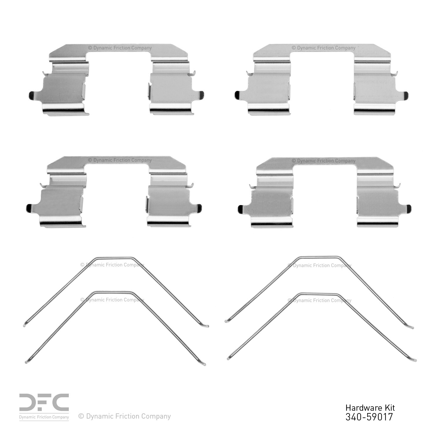 Disc Brake Hardware Kit for Civic, Accord, CR-Z, ILX, Fit+More 340-59017