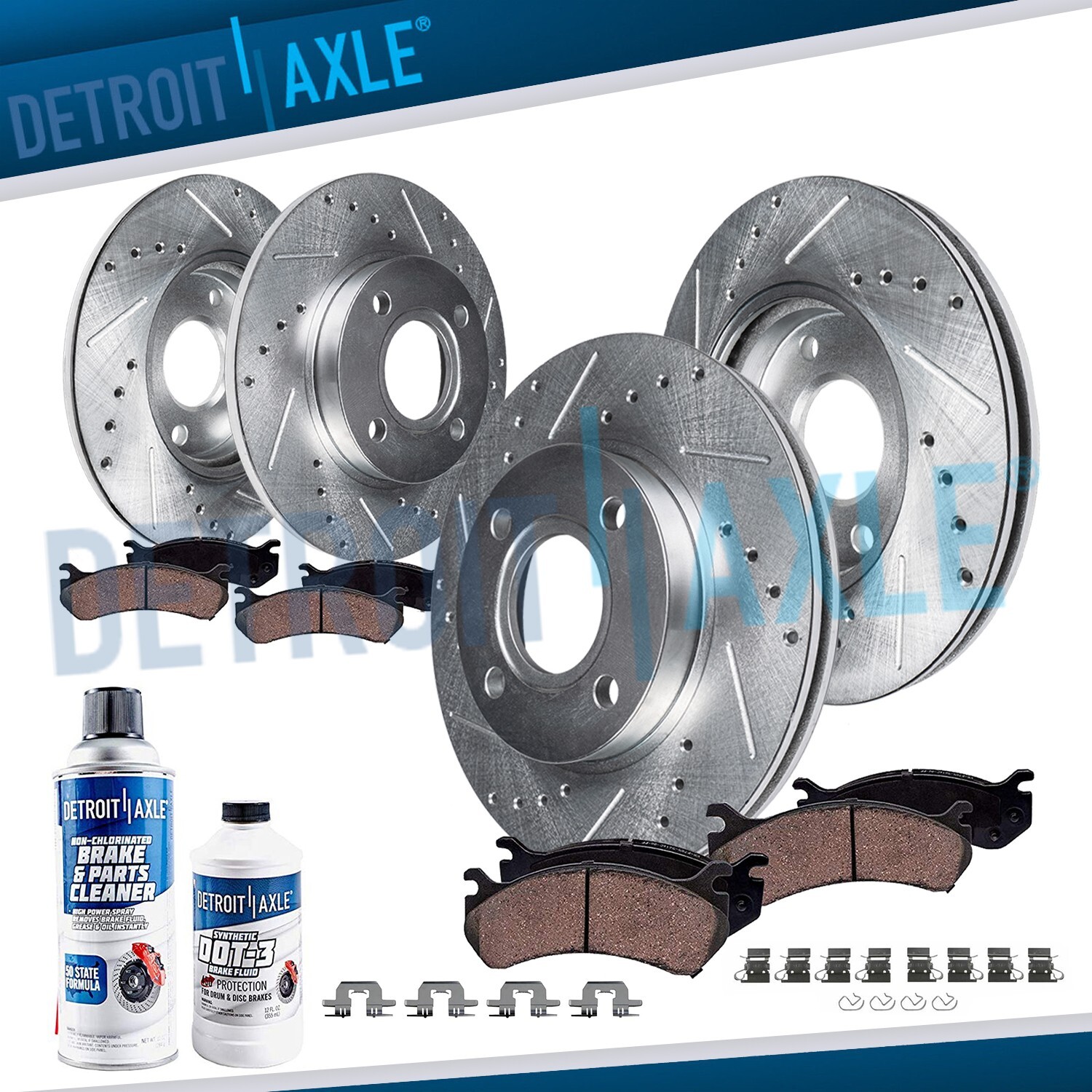 10pc Front Rear Drilled Brake Rotors Brake Pads Kit for MX-5 Miata 124 Spider