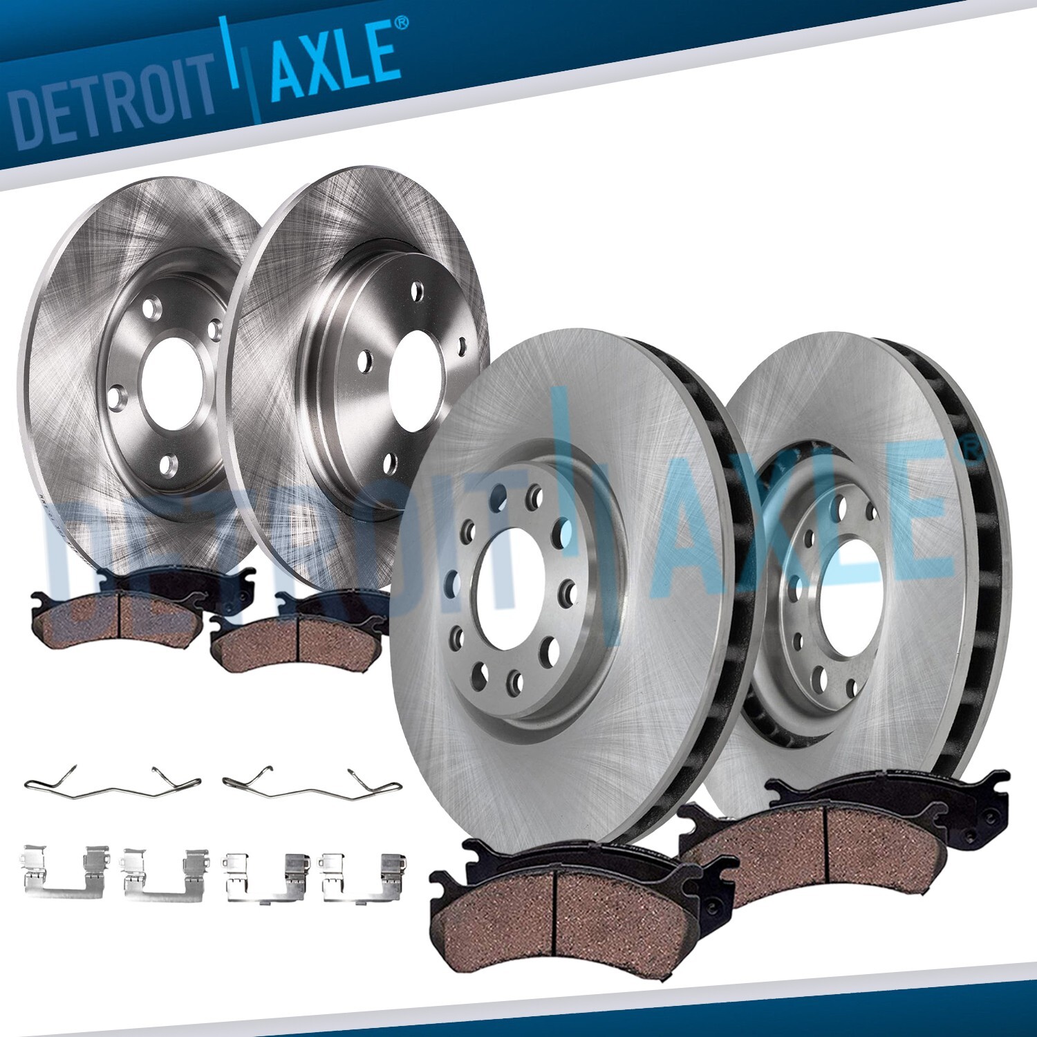 Front and Rear Disc Brake Rotors Brake Pads for 2016 – 2018 Buick Envision