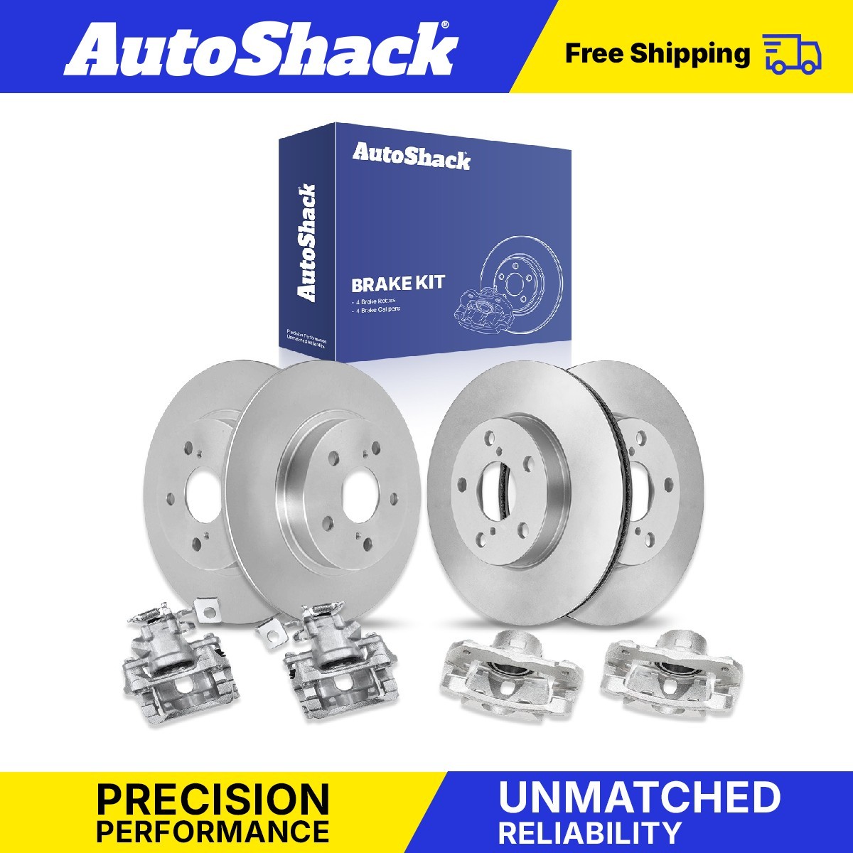 Front Rear Brake Rotors Calipers for Scion, xB 2008-2015, FWD L4 2.4L