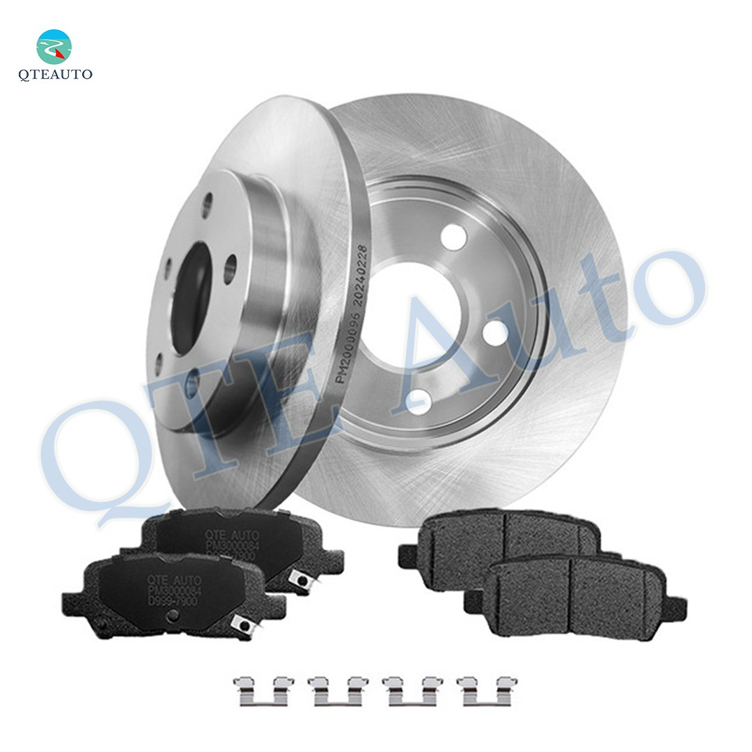 6PC Rear Brake Disc Rotors 270mm-Brake Pad Kit For 2011-2013 Chevrolet Impala LT