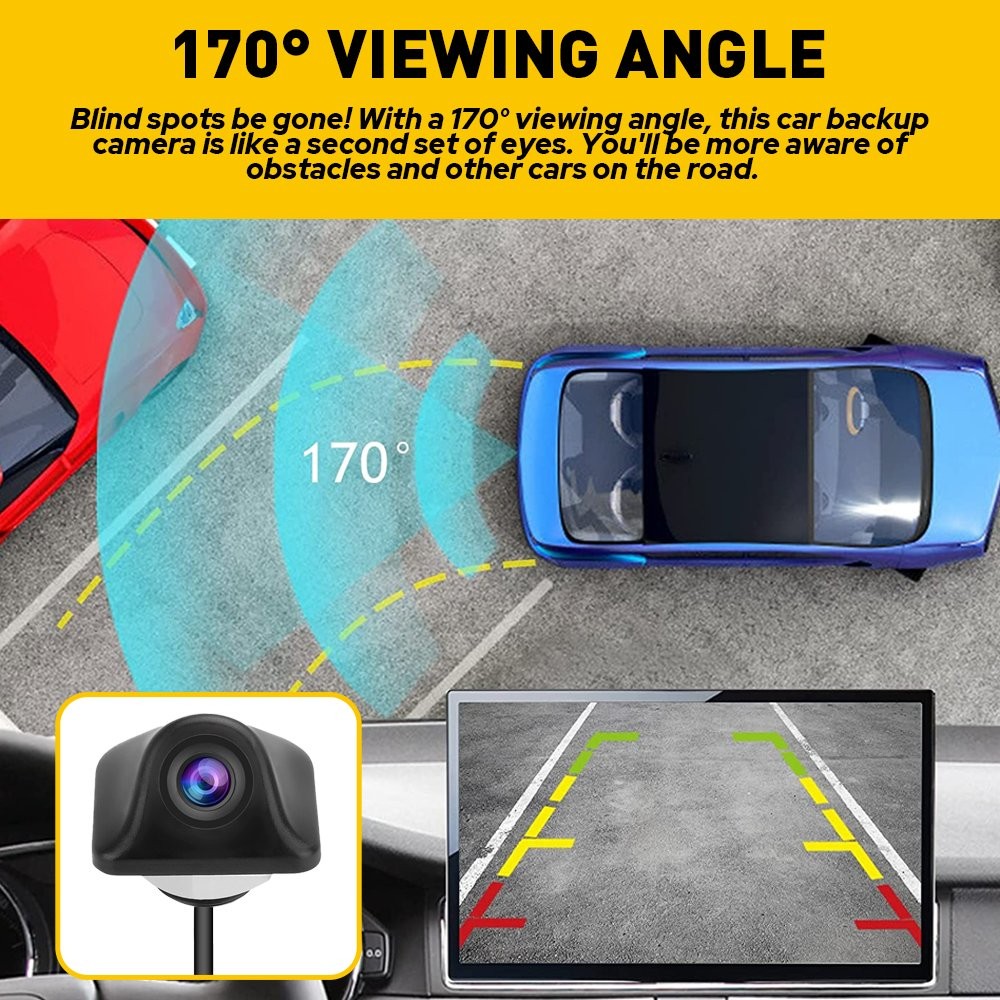 1-10 170 Reverse HD Rear Backup Camera View Night Cam Parking Vision Universal