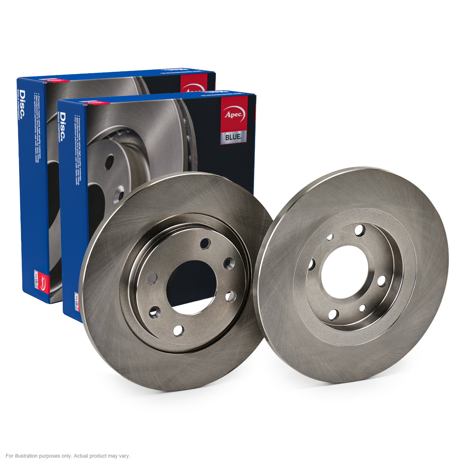 2x APEC Front Brake Discs For PEUGEOT PARTNER ORIGIN Box B 55kW/75HP/1360cc
