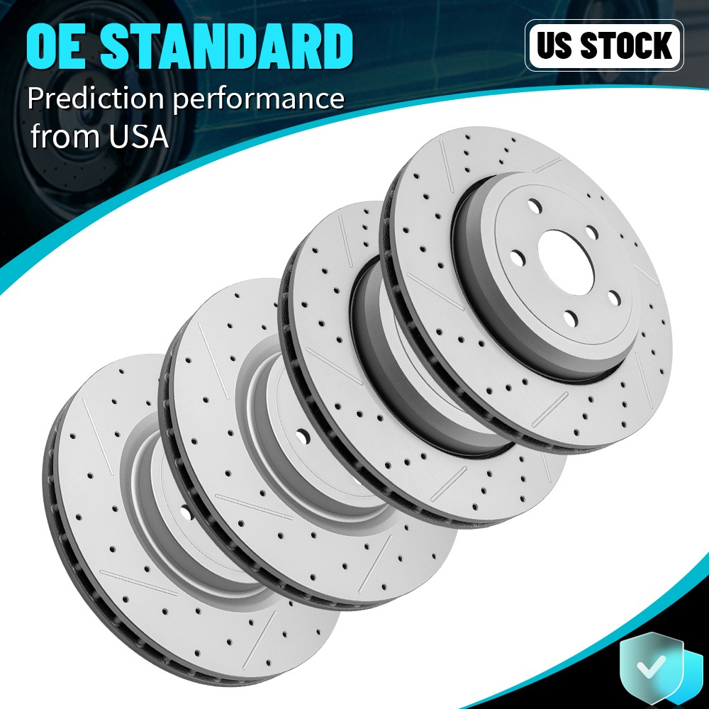 Front Rear Brake Disc Rotors Set For 2018-2020 Dodge Durango Jeep Grand Cherokee