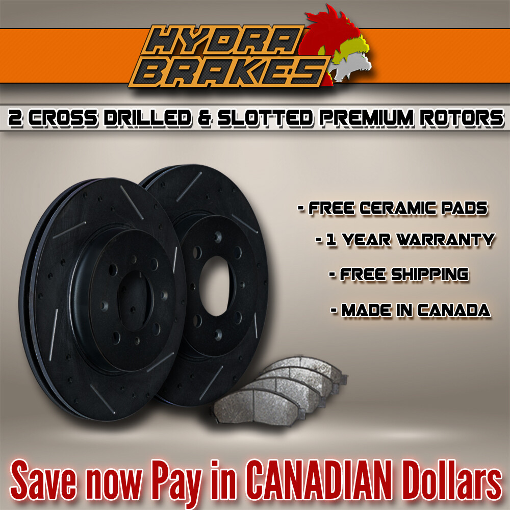 FITS 2014 Ford Explorer Heavy Duty Drill Slot BRAKE ROTORS CERAMIC BLK F