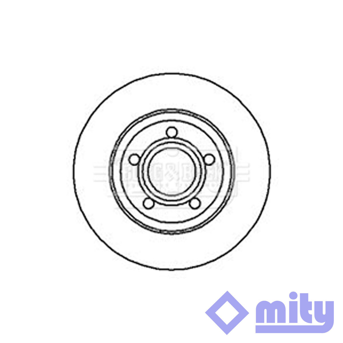 Fits Audi A4 1994-1997 1.6 1.9 TDi 1x Brake Disc Front Mity 8D0615301A