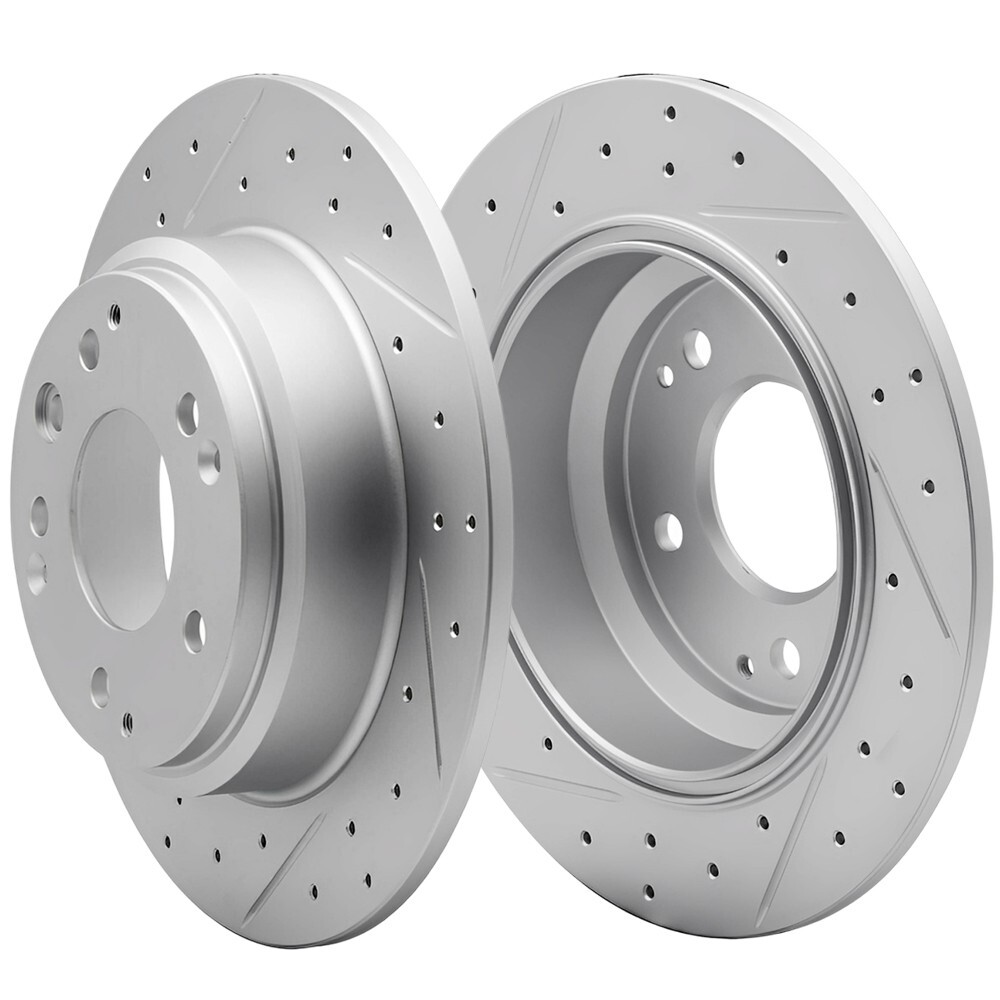Rear Drilled & Slotted Brake Rotors 2PCS for Acura Legend 95-91, RL 98-96 282mm