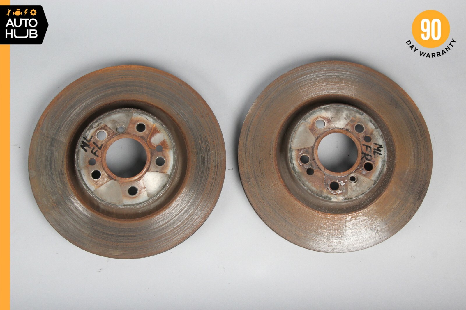 06-13 Mercedes W164 ML500 R350 Front Brake Rotors Disc Left and Right Set OEM