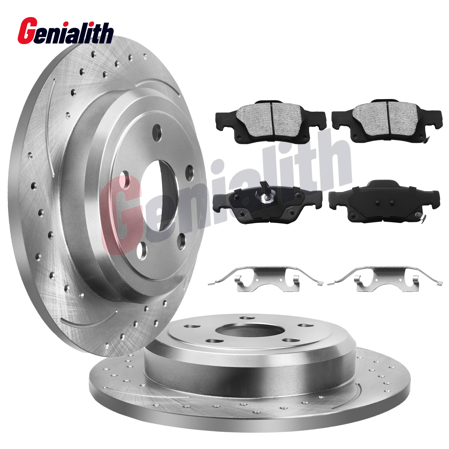 Rear Disc Brake Rotors + Ceramic Pads For Jeep Grand Cherokee Dodge Durango
