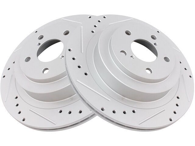 TRQ 31NY67F Rear Brake Rotor Set Fits 2006-2007 Subaru Impreza WRX