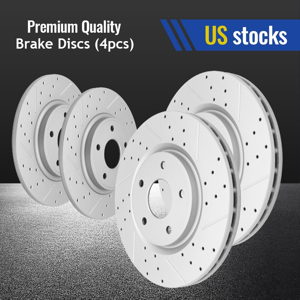 Front & Rear Drilled Brake Rotors for Dodge Grand Caravan Journey Town & Country