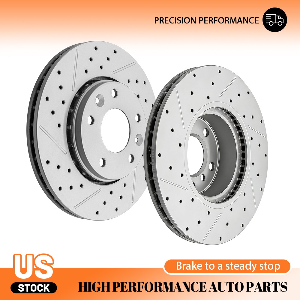 11.02″ Front Drilled Slotted Disc Brake Rotors for 2020-2025 Nissan Sentra Kicks