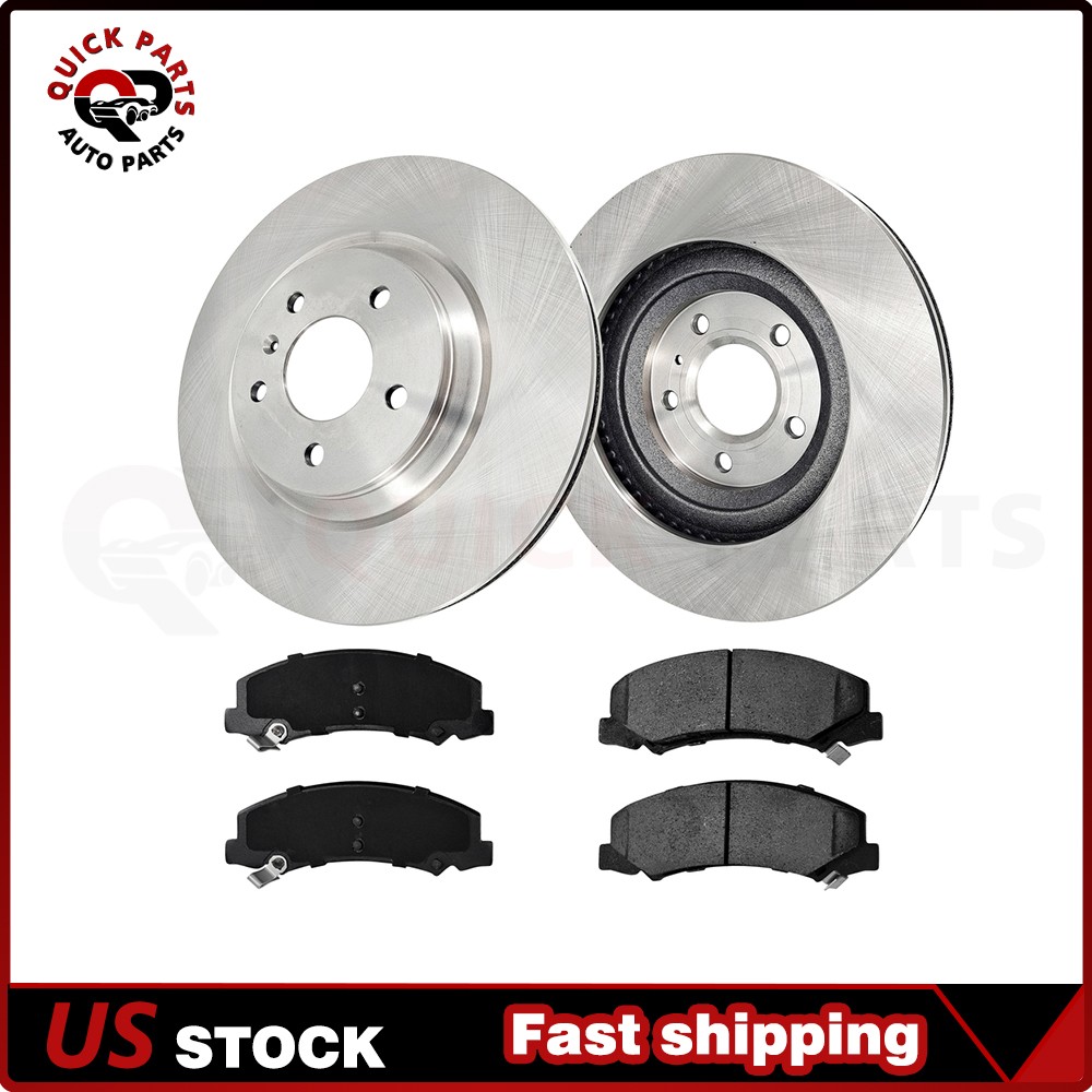 Front Brake Rotors & Ceramic Pads for 06-11 Cadillac DTS Buick LuCerne V8 323mm