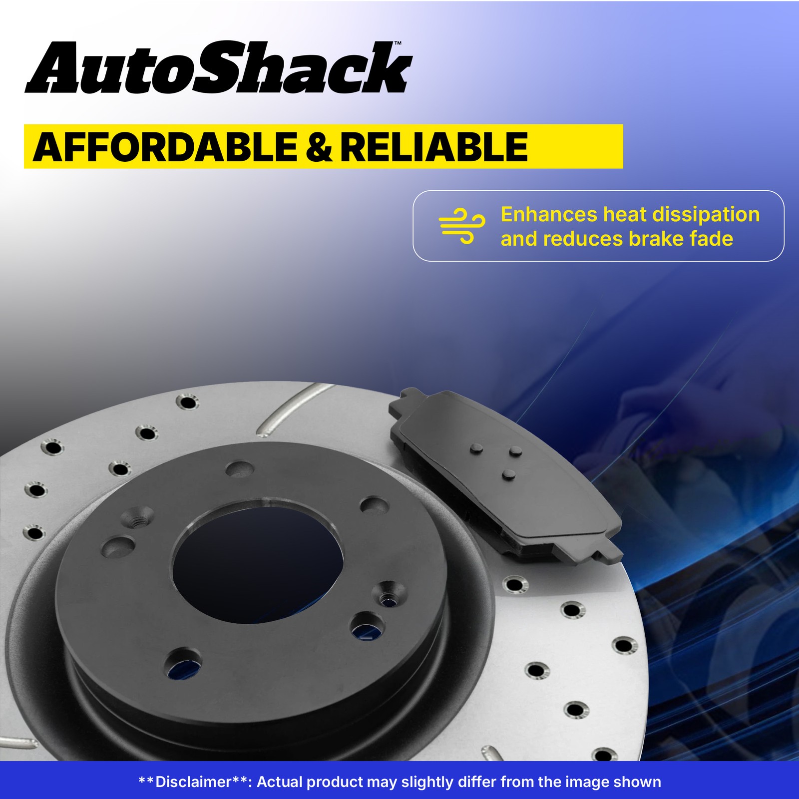 Front Drilled Slotted Brake Rotors Black & Pads for Dodge Dakota Durango 4.7L