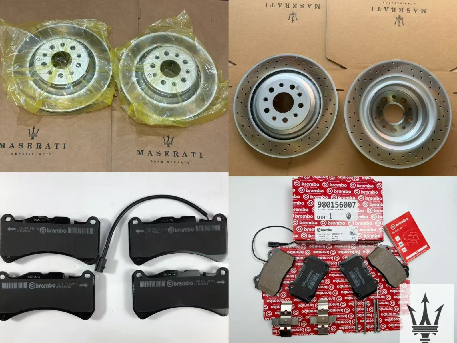 OEM GEN 2014-2016 Maserati Ghibli 3.0L front rear brake pad rotors 980156013/007