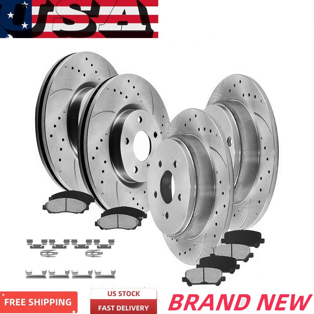 Front Rear Rotors + Ceramic Pads for Avenger Jeep Compass Patriot Caliber Dodge