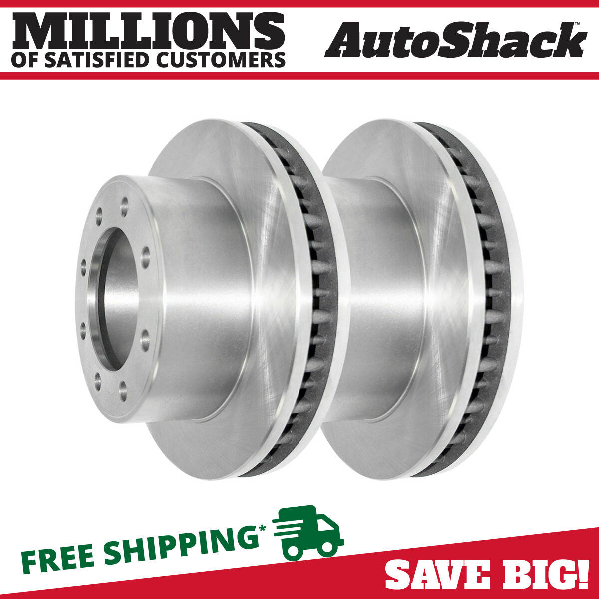 Rear Brake Rotors Pair 2 for Ford Excursion F-250 Super Duty F-350 Super Duty V8