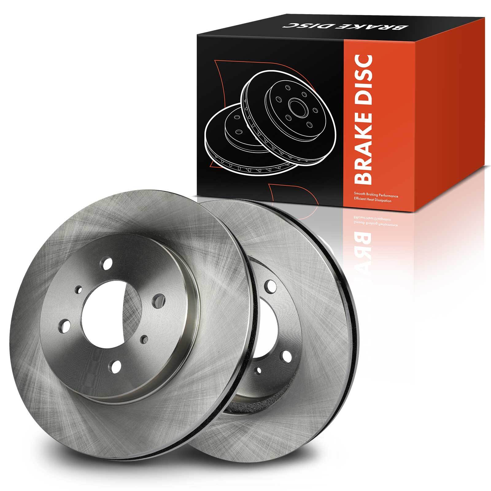 Front LH & RH Disc Brake Rotors for Mitsubishi Lancer 2002-2007 Mirage 1999-2002