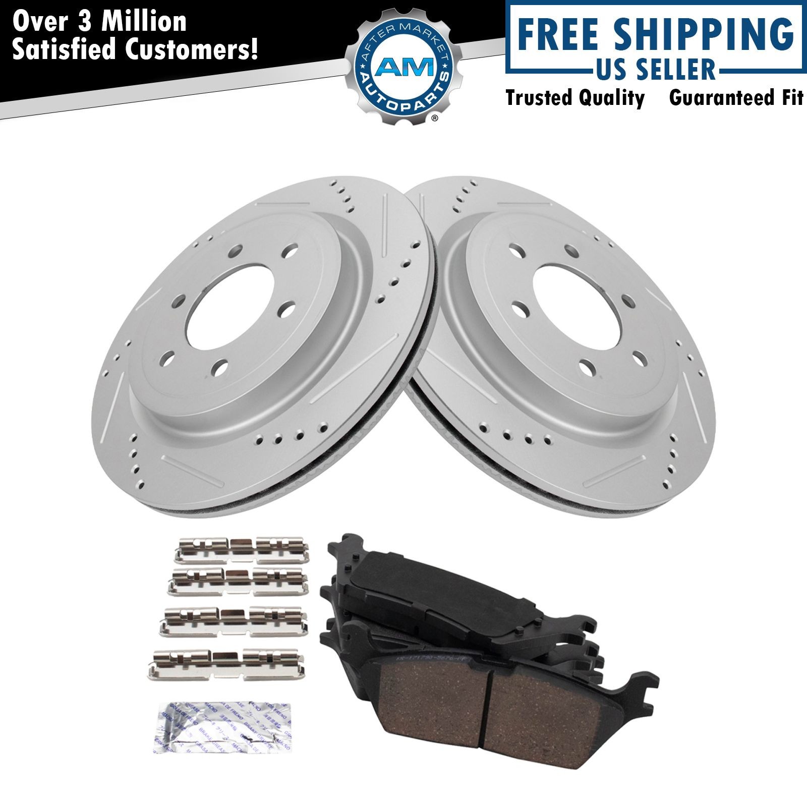 Rear Ceramic Brake Pad & Performance Rotor Kit for Ford Expedition F150