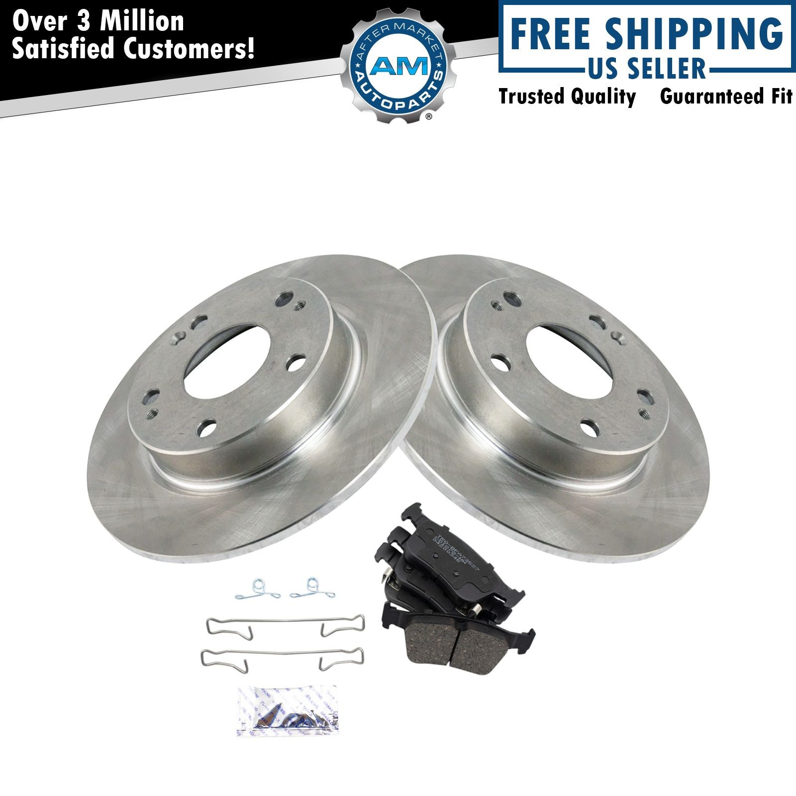 Rear Brake Pad & Rotor Kit Brake Rotor For 2016-2022 Honda Civic