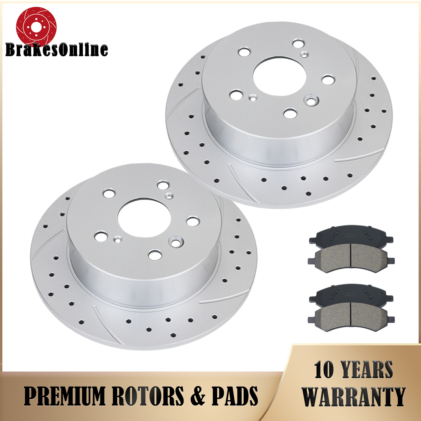 Rear Brake Rotors Pads Kit fit for Kia Optima 2011-2012 2013 2014-2015 Brakes