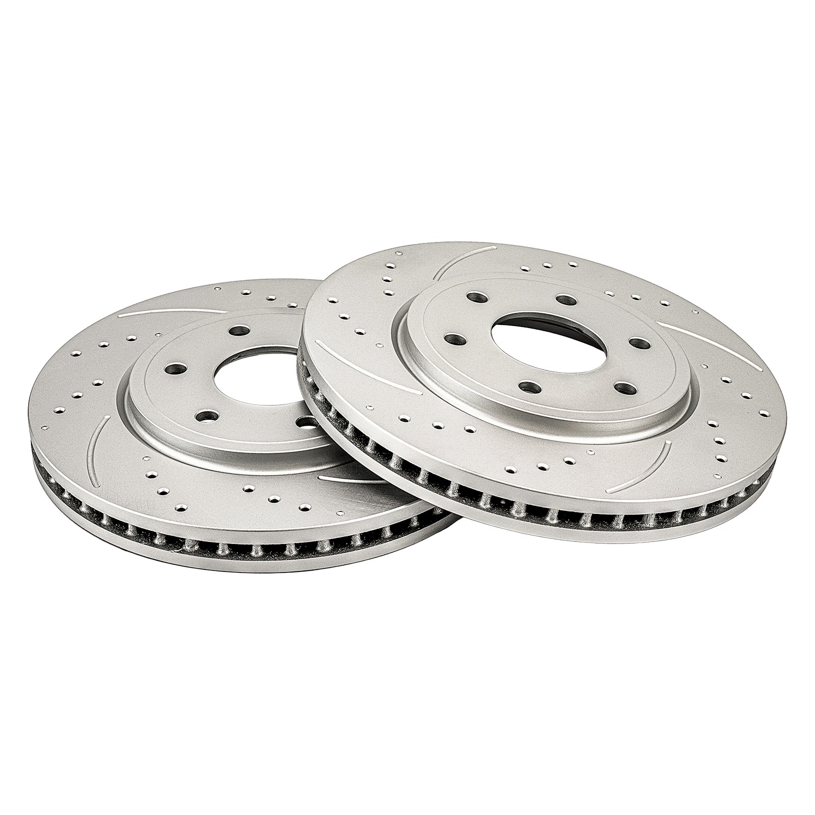 2x Front Drilled Slotted Brake Rotors For 2005-2019 Nissan Frontier 2.5L 980369