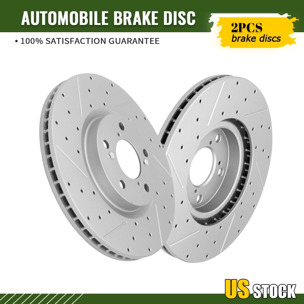 Front Drilled Slotted Disc Brake Rotors for Honda Pilot Acura MDX RLX ZDX