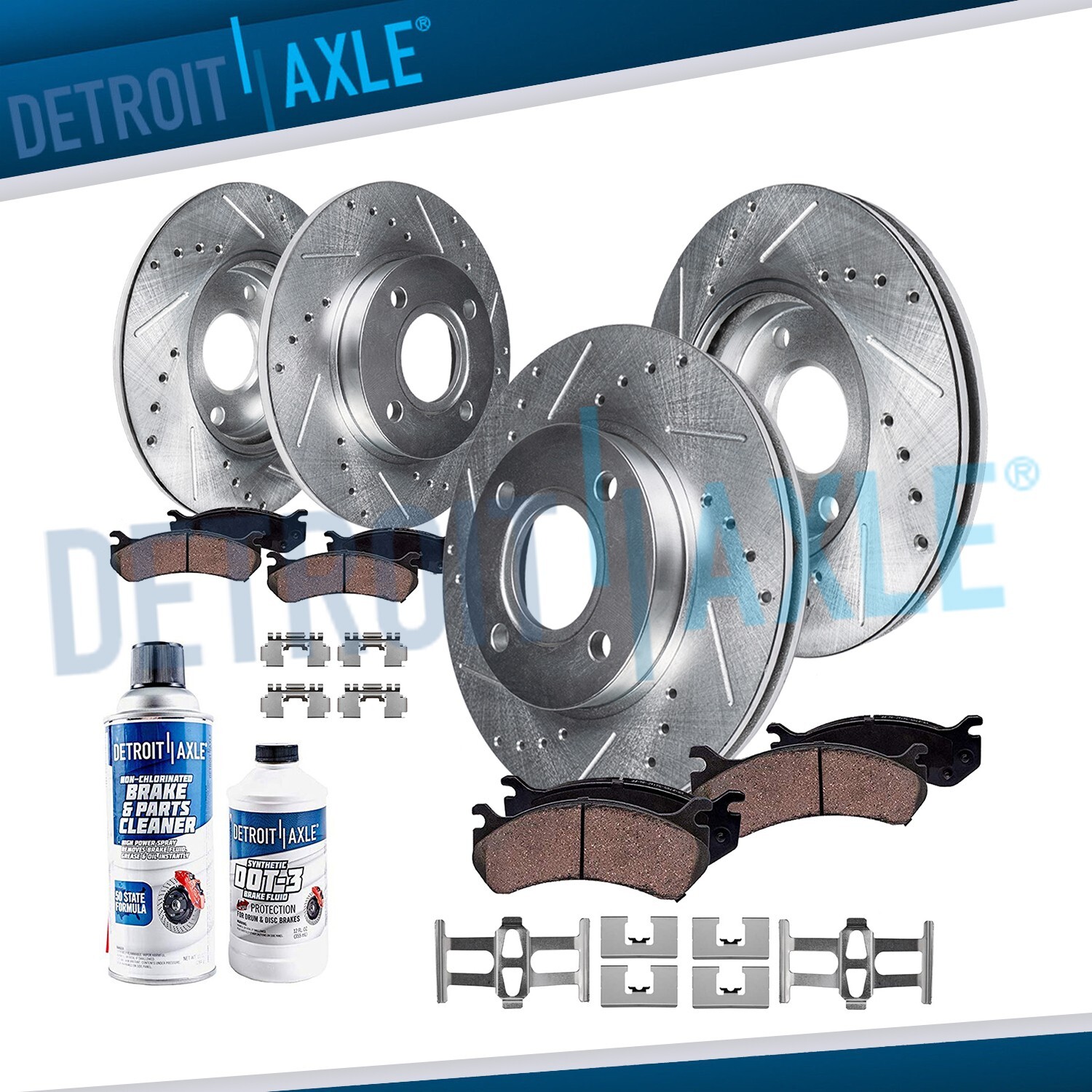 262mm Front 239mm Rear DRILLED Rotors + Brake Pads for Honda Civic Integra