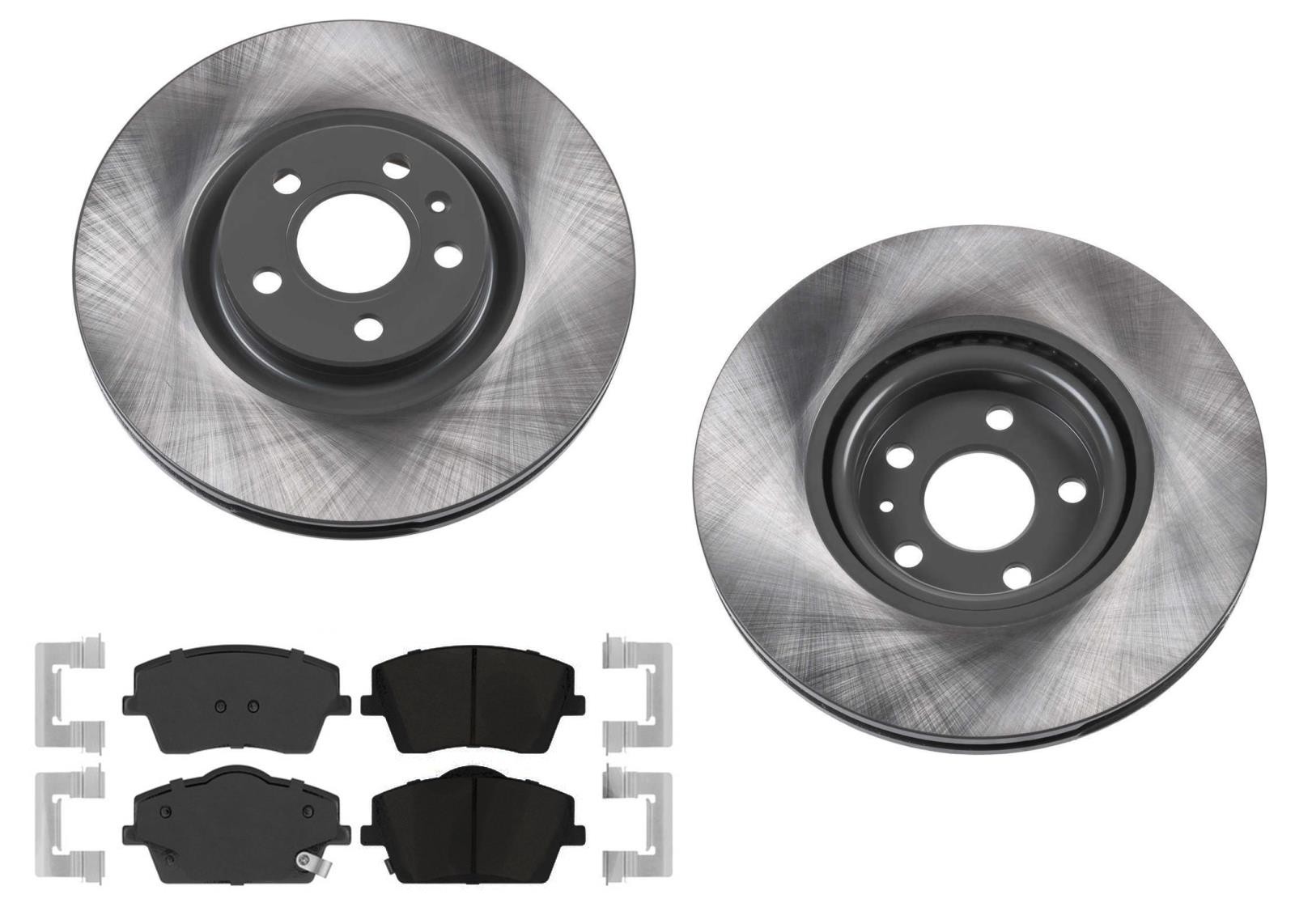 For Volvo XC40 2019 2022 2024 322MM Front GEO Coated Rotors & EPS Brake Pads