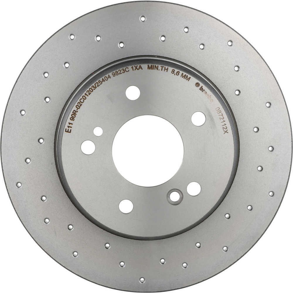 Disc Brake Rotor-Premium Xtra Cross Drilled UV Coated Rotor Brembo 08.7211.2X