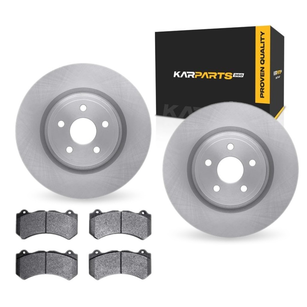 For Dodge Durango 2018-2025 Brake Rotor Set | Plain Rotor Style | Front