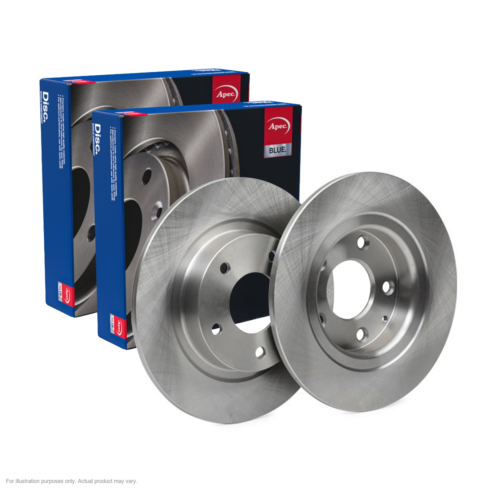 2X APEC Rear Brake Discs for MAZDA 6 Saloon 2012- 278mm Solid SDK6761