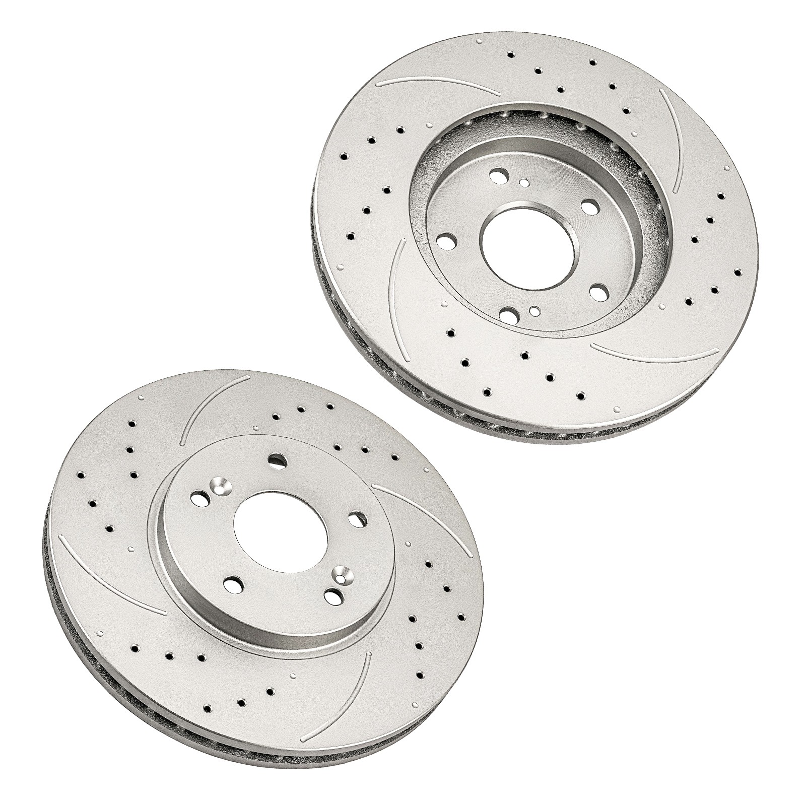 Front Drilled Slotted Disc Brake Rotors 300mm For 2003-2005 Honda Accord 2PC