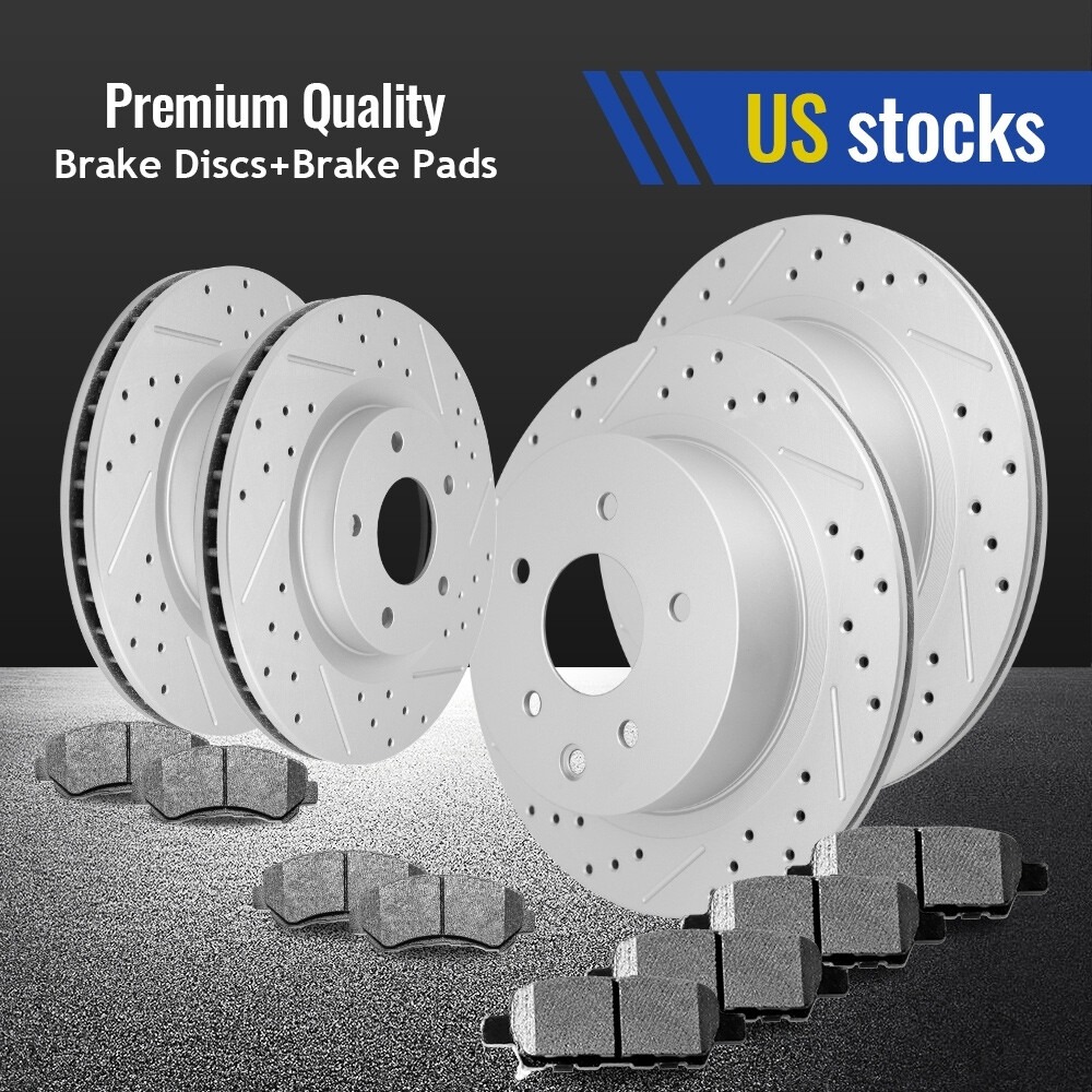 Front Rear Disc Brake Rotors Brake Pads for 2008 2009 – 2013 Nissan Rogue
