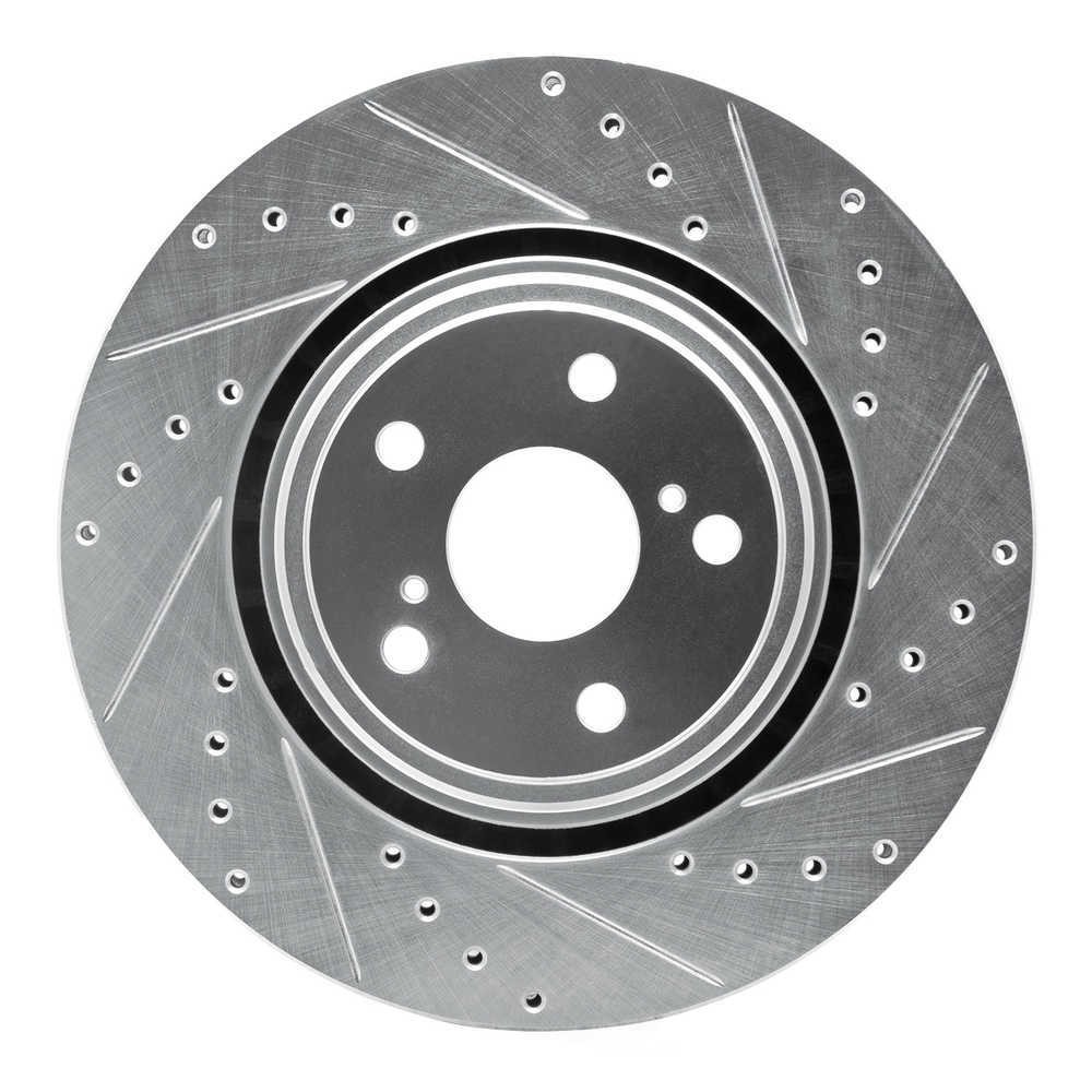 Disc Brake Rotor-Brake Rotor – Drilled And Slotted – Silver DFC 631-76138R