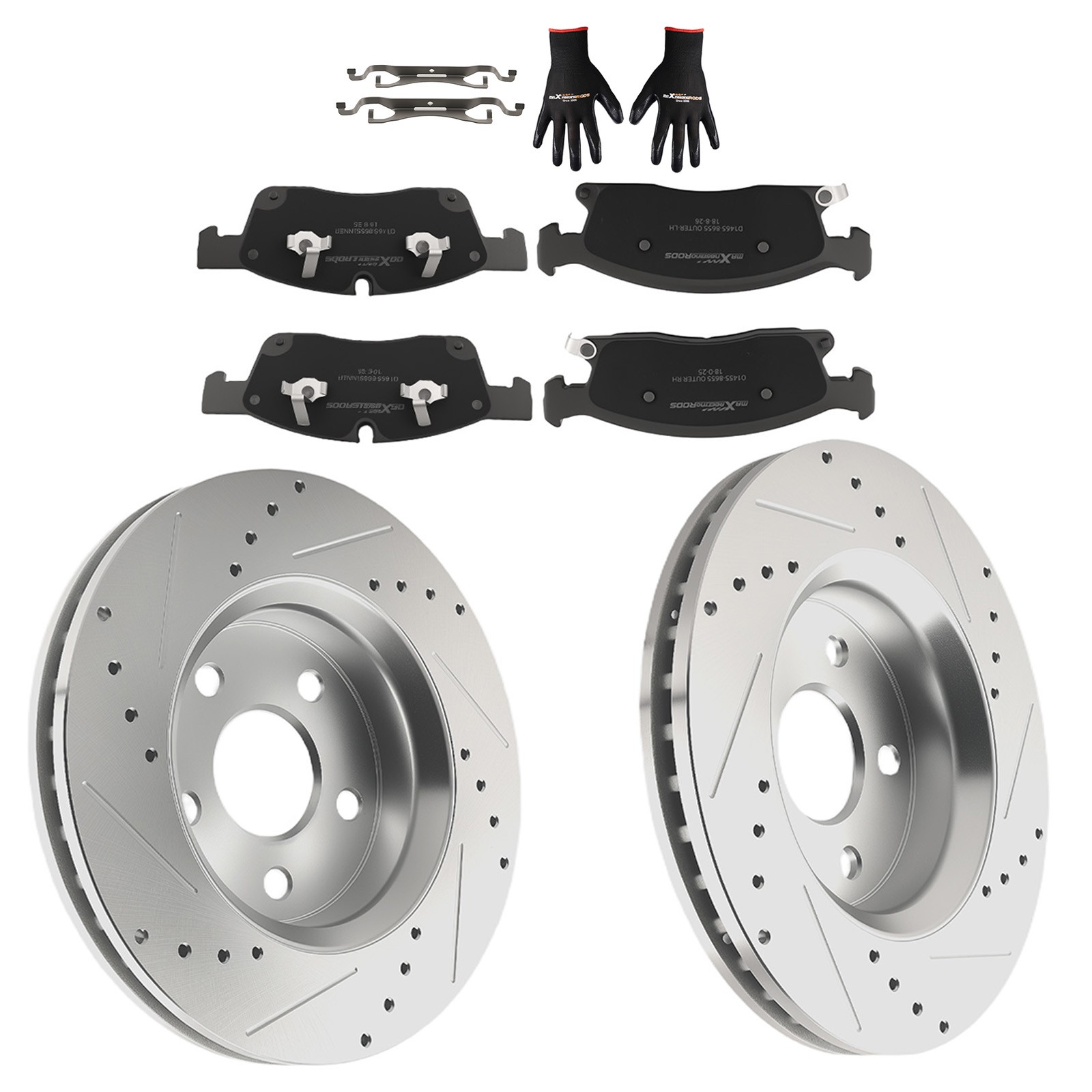 330mm Front Brake Rotors+Ceramic Pads Kit For Jeep Grand Cherokee 11-18 S-53062