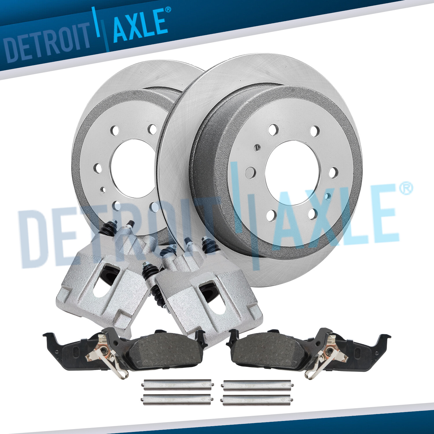 REAR Disc Rotor Caliper Brake Pad for 2004-2008 Ford F-150 Lincoln Mark LT 6 Lug