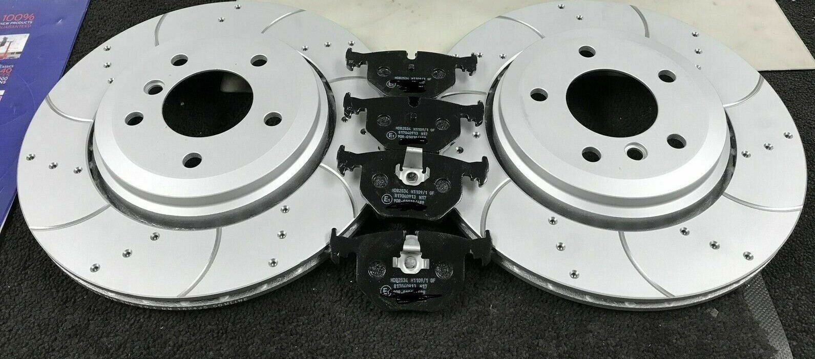 FOR AUDI TT TTS S3 2.0 8V 8S FRONT PERFORMANCE DRILLED GROOVED BRAKE DISCS PADS