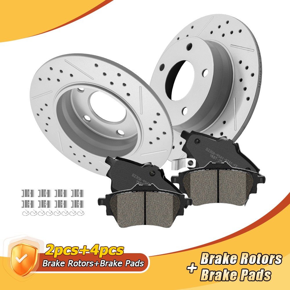 10.24″ Rear Disc Brake Rotors & Ceramic Pads W/Clips for 2020-2024 Nissan Sentra