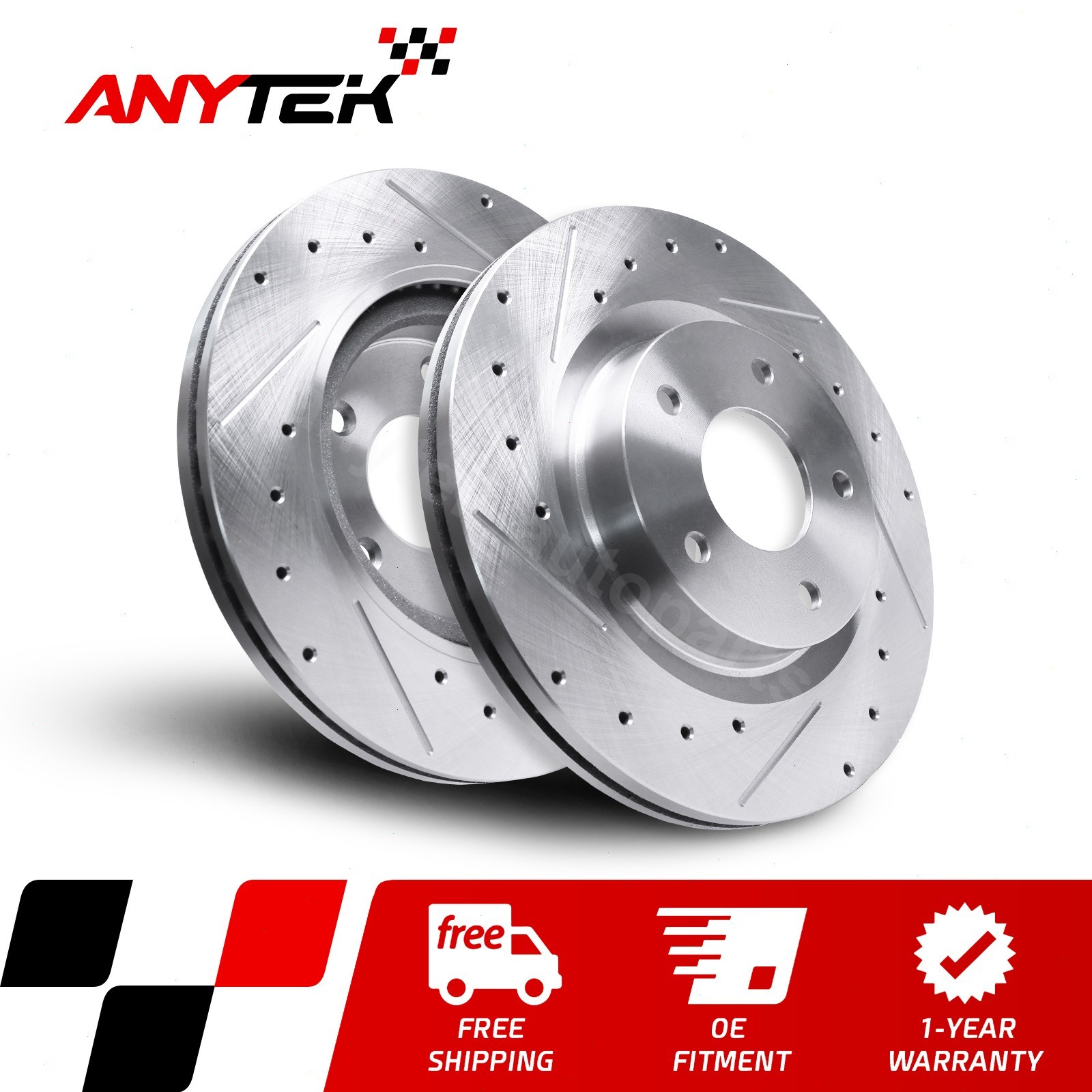 2x Front LH ＆ RH Side Disc Brake Rotors for 2007-2025 Nissan Altima 2.5L