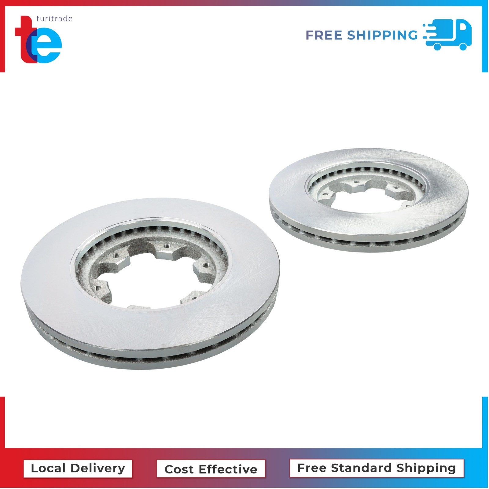 For Nissan D21 Pathfinder Pickup Front Disc Brake Rotors + Ceramic Brake Pads