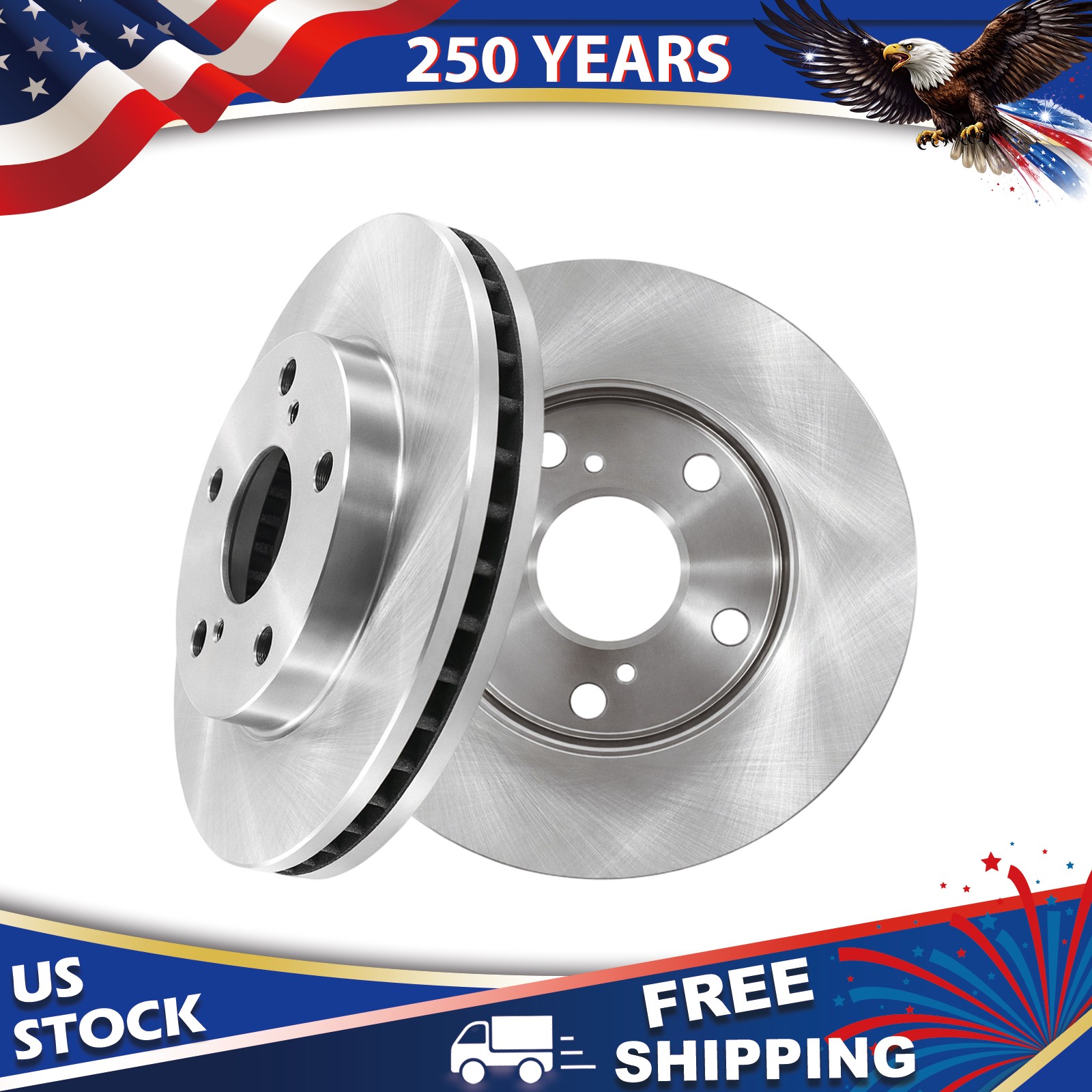 10.04 Inch Front Disc Brake Rotor Set for 1992 – 2001 Toyota Camry New (255mm)