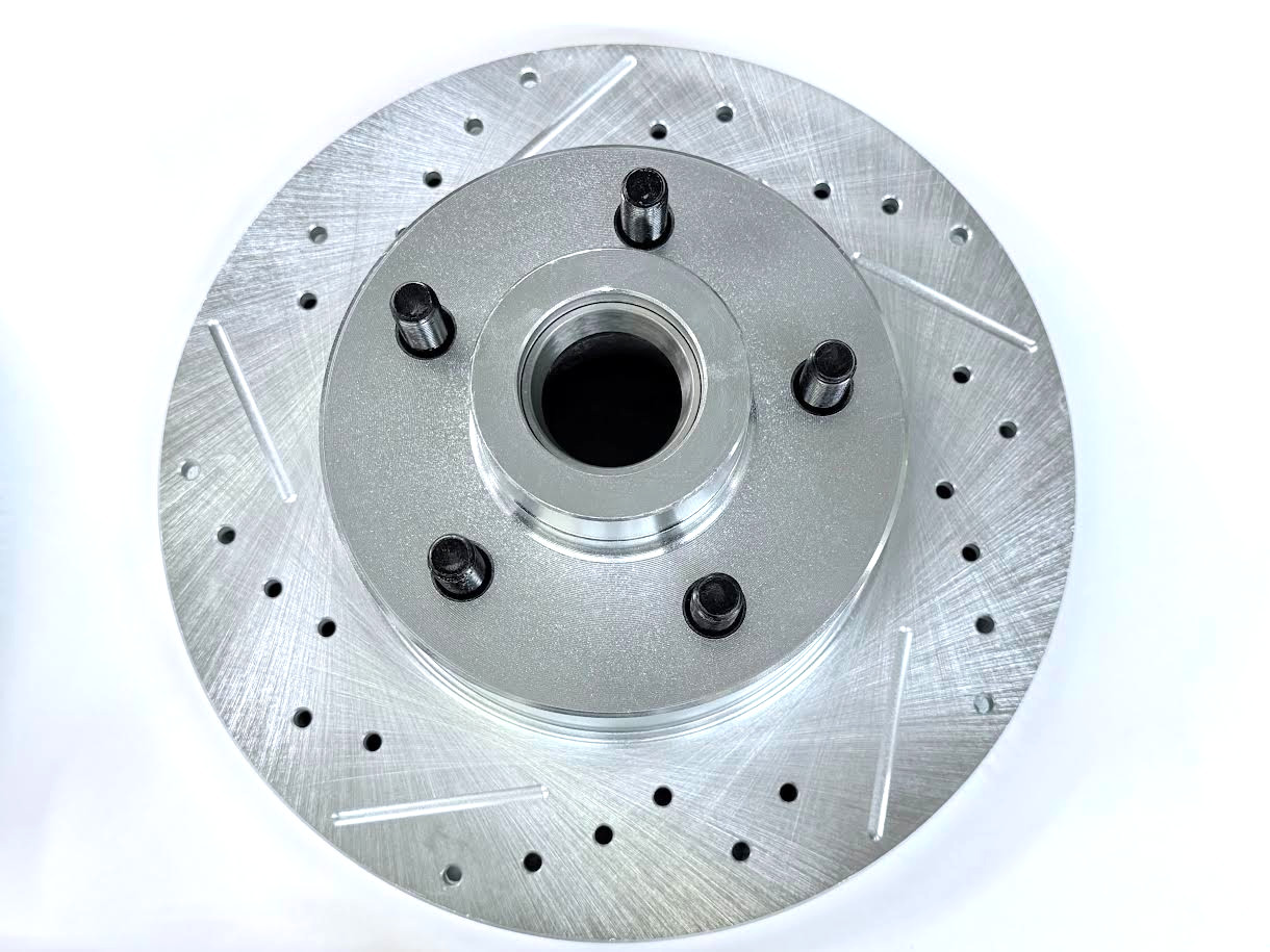 1948-1956 Ford F1 F100 Half Ton Truck Drilled Slotted Disc Brake Kit 5 x 4-1/2″