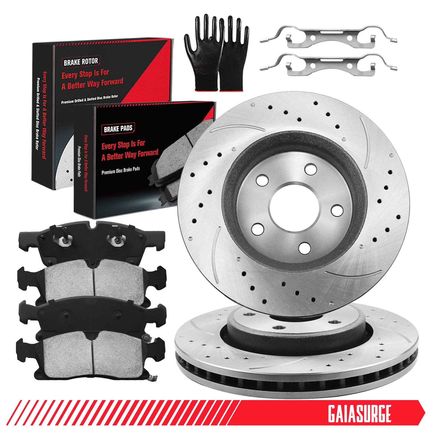 Front Drilled Rotors Brake Pads for Jeep Grand Cherokee Dodge Durango 2012-2020
