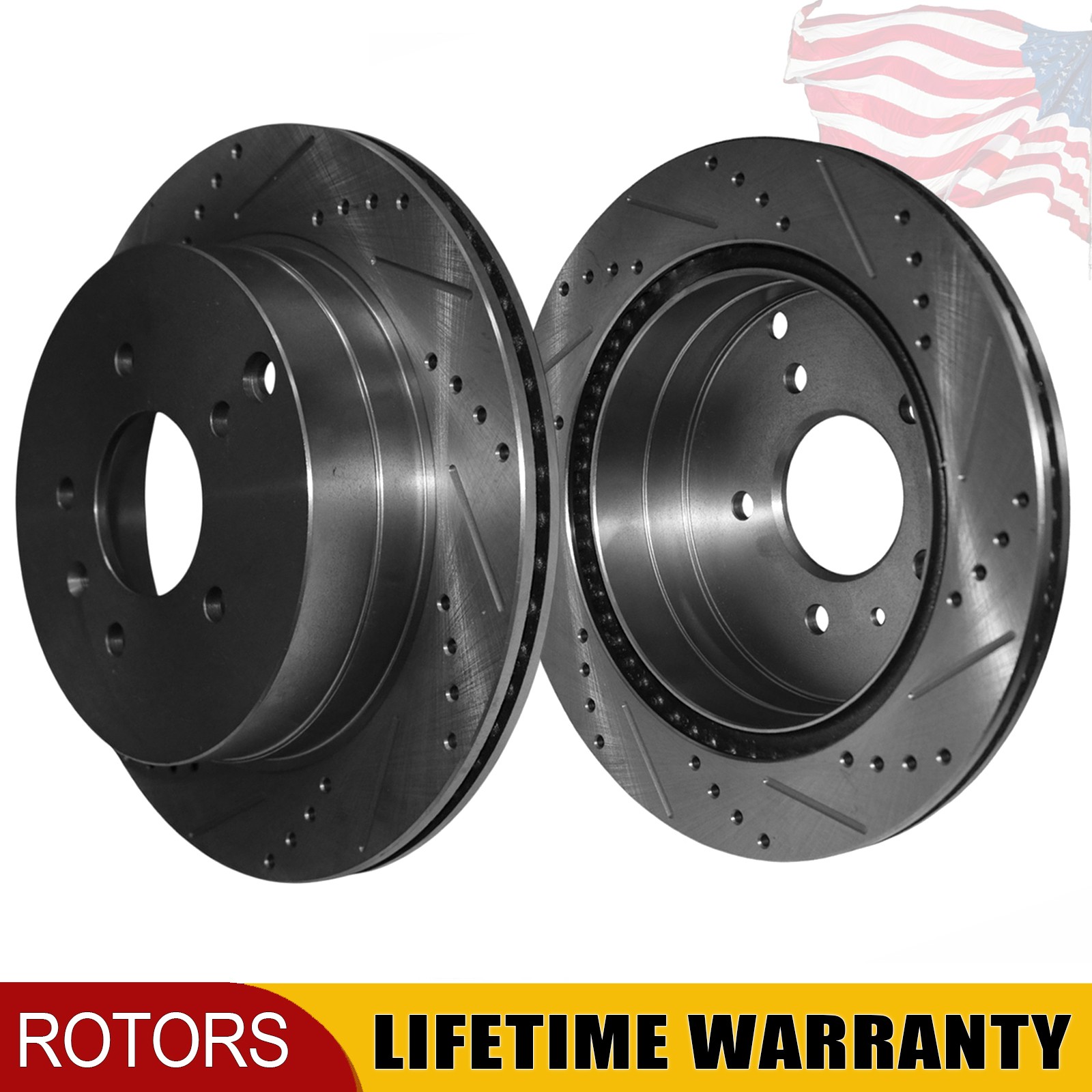 303mm Rear Drilled Brake Rotors for Saturn Vue Chevy Equinox Suzuki XL-7 Torrent