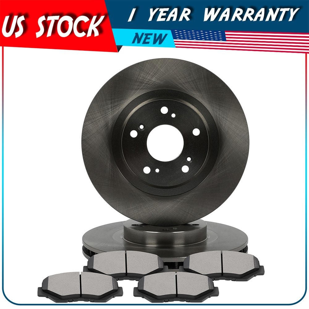 Front Brake Rotors Discs And Ceramic Pads For 2013 2014 2015 ACURA ILX 2.4L