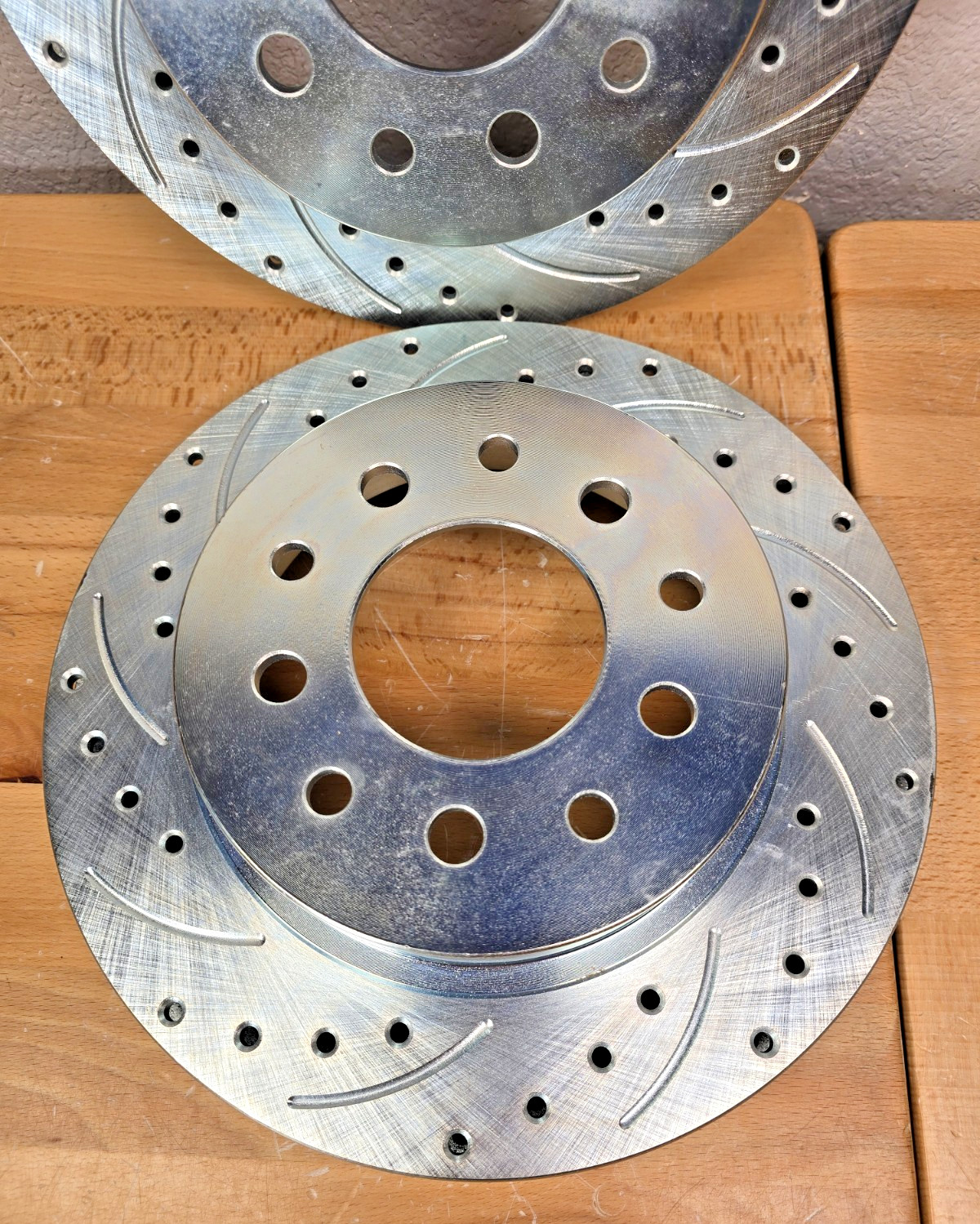 Pair Right Stuff 11.5” Rear Conversion Brake Rotors Drilled & Slotted BR19ZDC