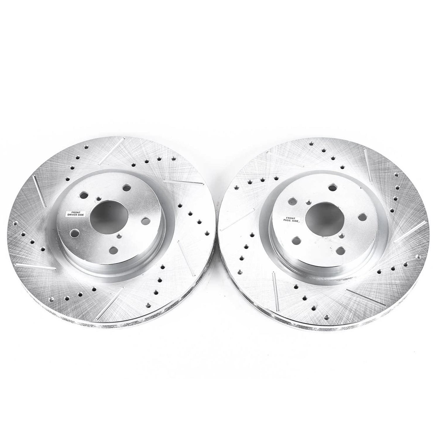 PowerStop Evolution Drilled Slotted Rotors Pair Front For Subaru Impreza